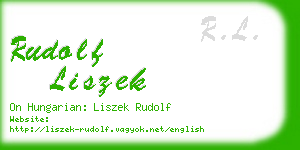 rudolf liszek business card